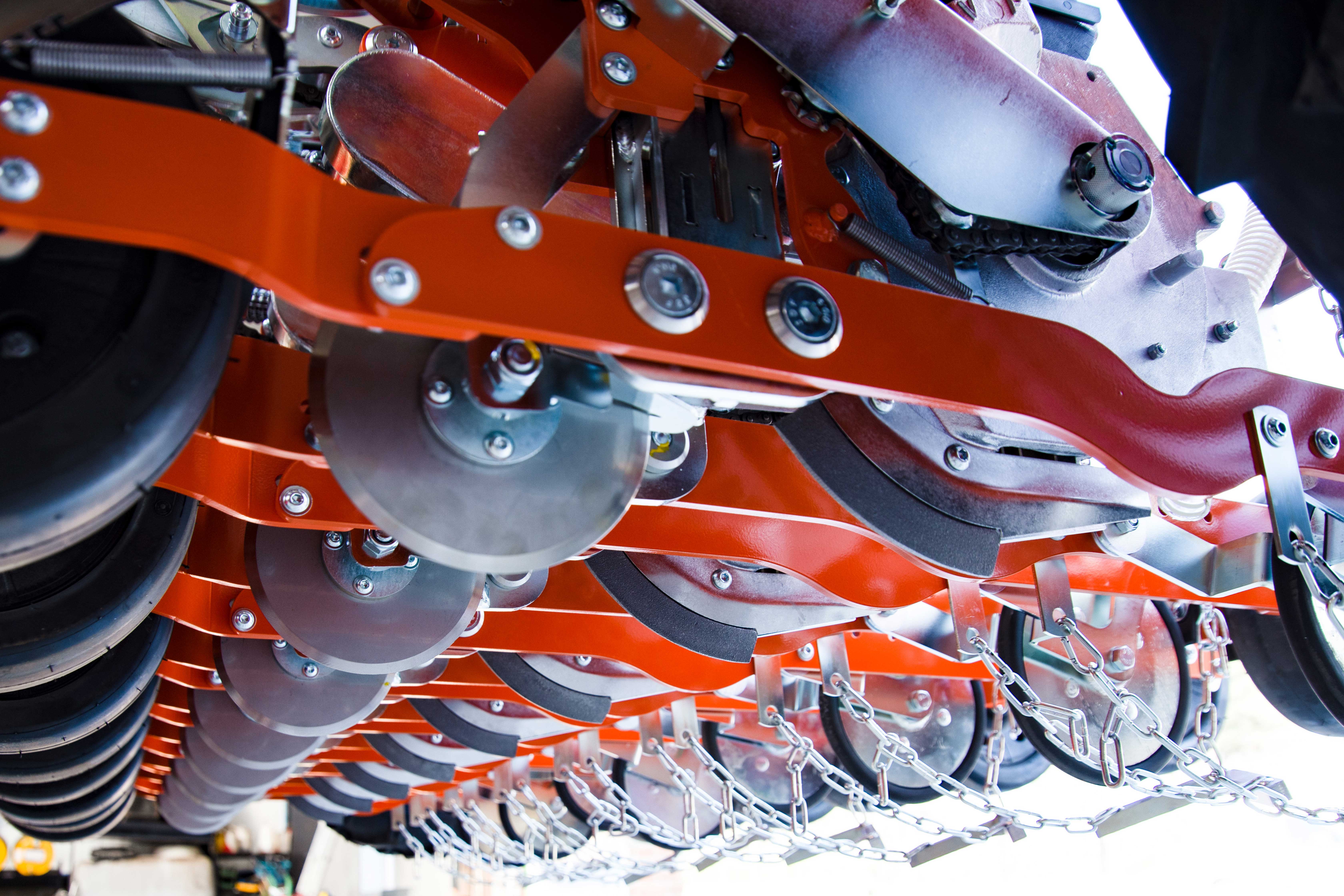 Close-up of a genuine Stanhay seed drill component